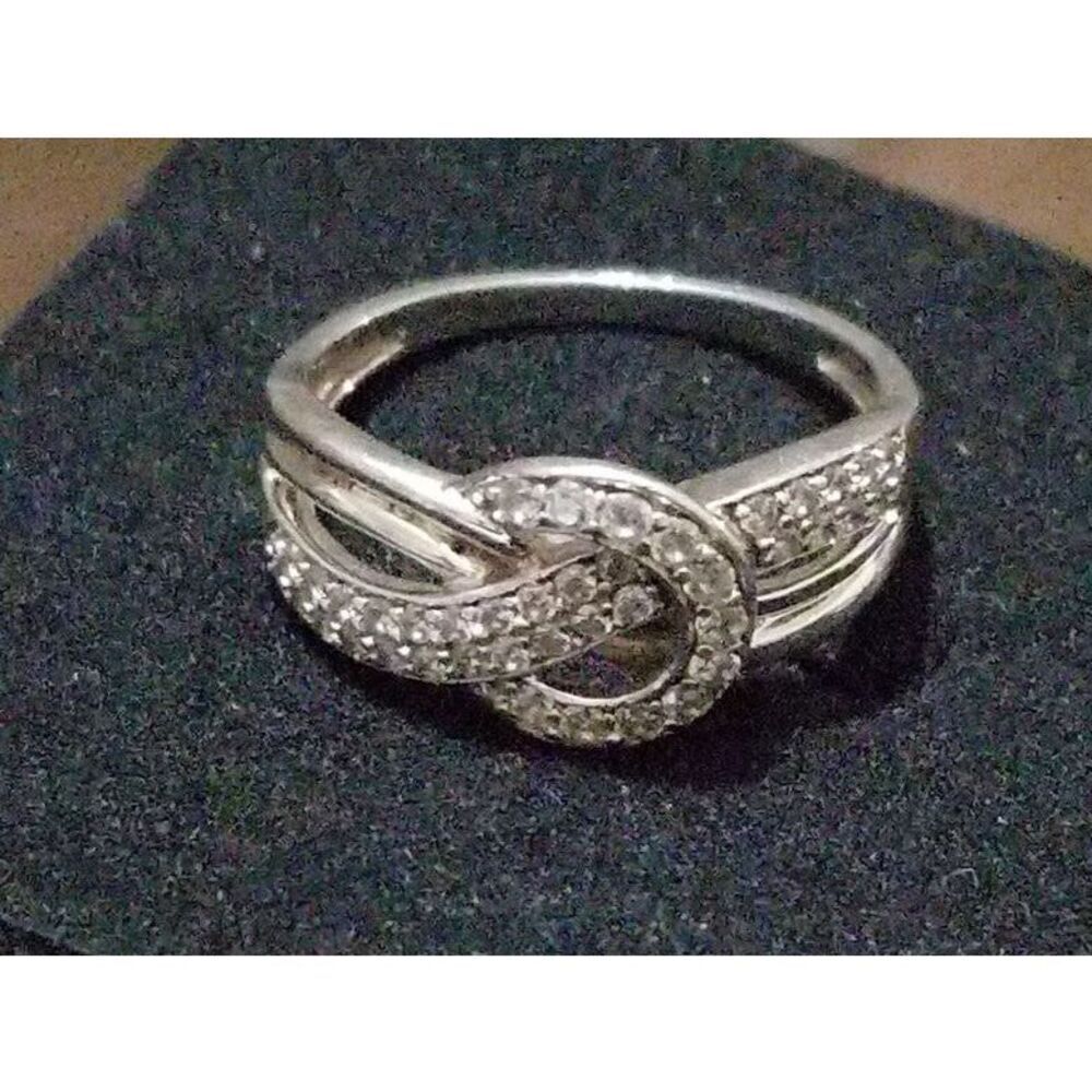 IBB .925 Silver White Sapphire Ring Sz 7